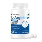 L-Arginine 1000mg Supplement, Nitric Oxide Production & Muscle Growth - 120 Tablets - Fast UK Delivery