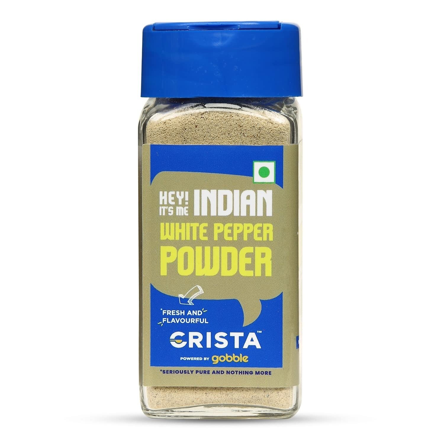 uk71ZZU2bh2L-1.jpg CRISTA Indian White Pepper Powder | Safed Mirch | Zero added Colours, Fillers, Additives & Preservatives | High Volatile Oil Content | Natural, Dried & Aromatic | 50 gms - Image 1