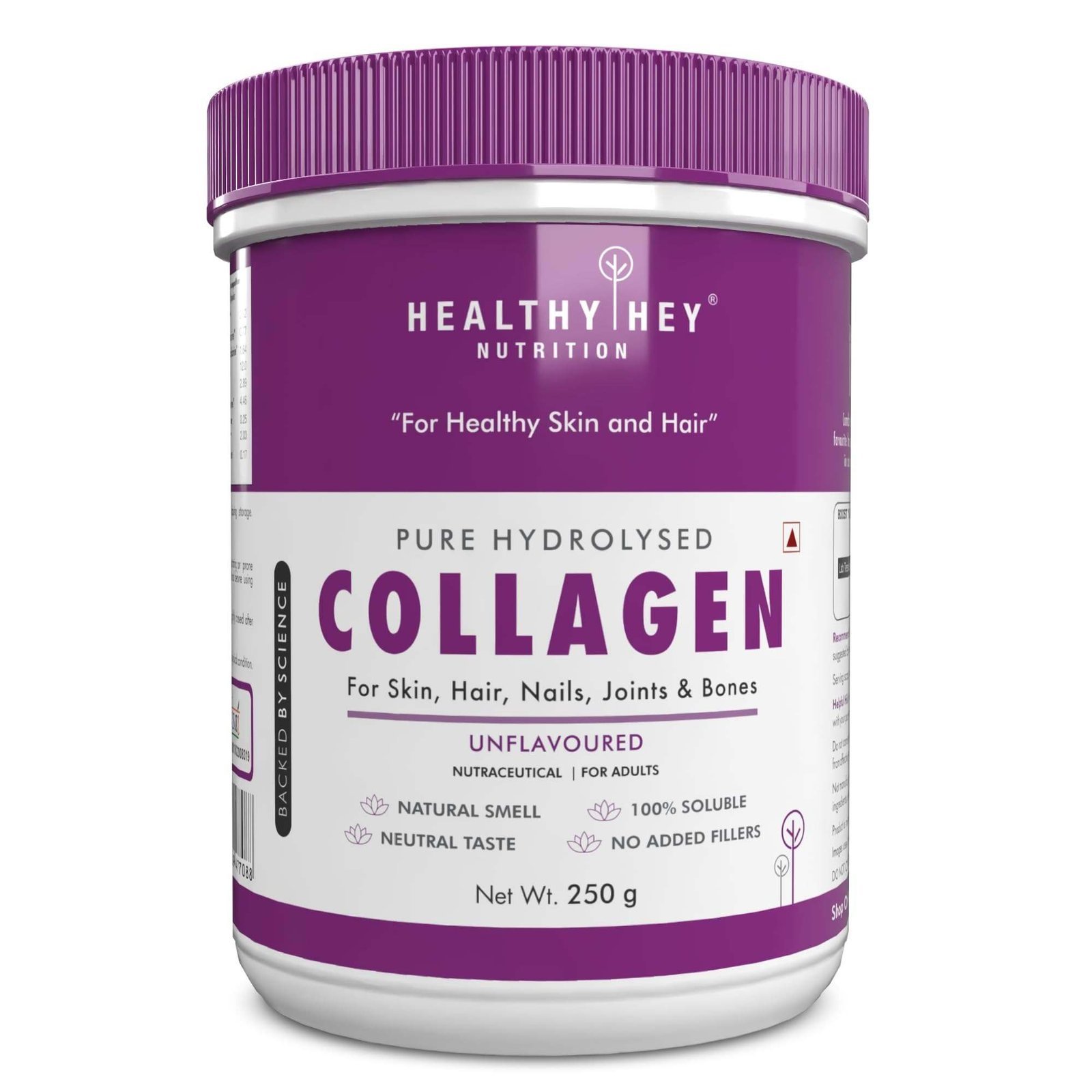 uk71Zgac368GL-1-1.jpg HealthyHey Nutrition Collagen Powder|Collagen Supplement for Glowing Skin|Pure Hydrolysed Collagen Powder for Women & Men|Unflavoured - Pack of 1-250 grams - Fast UK Delivery - Image 1