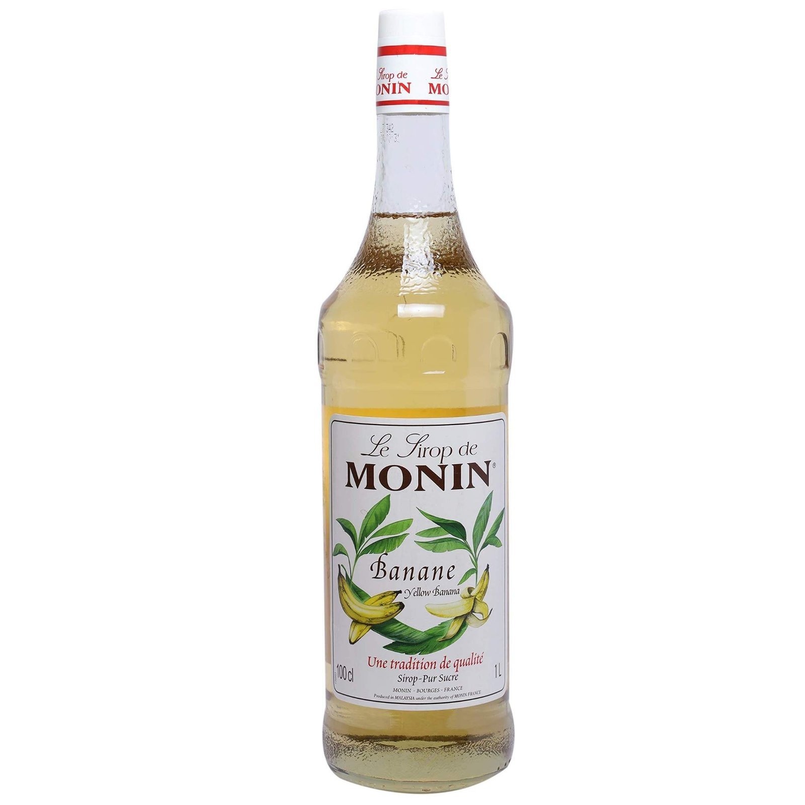 uk71Zq3A76wsL-1.jpg Monin Banana Yellow Flavored Syrup, Clear Light Gold, Large, 1 l - Fast UK Delivery - Image 1