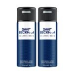 David Beckham Classic Blue Deodorant Spray 150ml (Pack of 2) - Fast UK Delivery