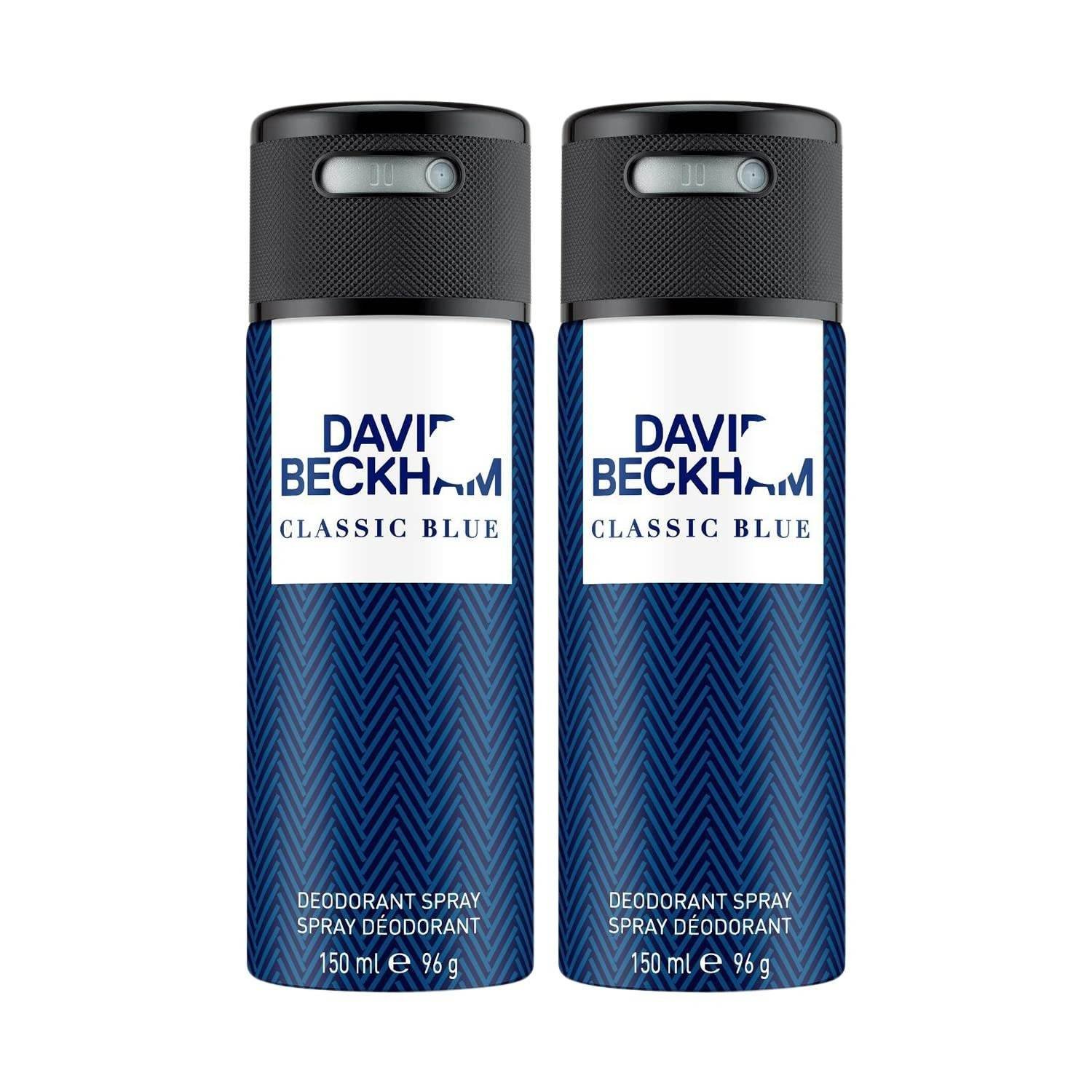 uk71aFXcvMR6L-1-1.jpg David Beckham Classic Blue Deodorant Spray 150ml (Pack of 2) - Fast UK Delivery - Image 1