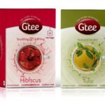 GTEE Hibiscus Tea Bags & Tulsi Tea Bags, 25 Tea bags (Pack of 2) - Fast UK Delivery
