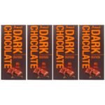 Amul 55% Cocoa Dark Chocolate Bar, 150 grams - Pack of 4 - Fast UK Delivery