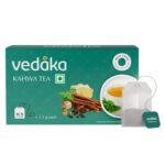 Vedaka Detoxifying Kahwa Tea | Contains Salt, Ginger, Tulsi, Cinnamon, Black Pepper, Cloves, Nutmeg, Asafoetida & Cardamom Seed | Natural Body Cleanser (36 Teabags), 130 gram - Fast UK Delivery