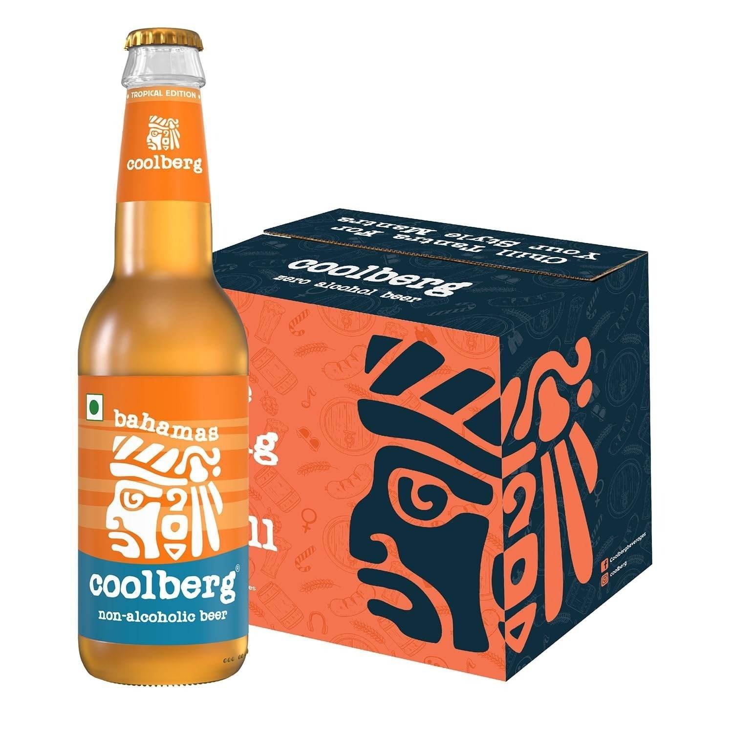 uk71bMDWE-SHL-1-1.jpg Coolberg Bahamas Non-Alcoholic Beer 330ml Glass Bottle - Pack of 6 (Coconut & Mixed Fruit) - Fast UK Delivery - Image 1
