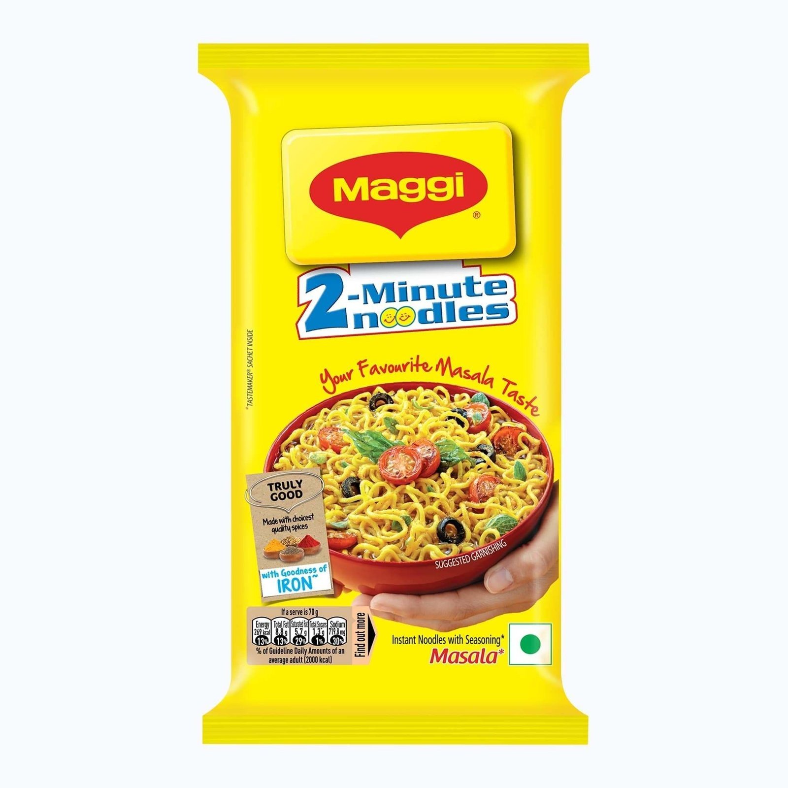 uk71bhwHukCL-1.jpg MAGGI 2-Minute Instant Noodles,Masala Noodles with Goodness of Iron,Made with Choicest Quality Spices,Favourite Masala Taste,140 Gm - Fast UK Delivery - Image 1