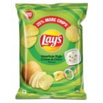 Lay's Potato Chips 48 Gram, American Style Cream & Onion Flavour, Crunchy Chips & Snacks (Weight May Vary) - Fast UK Delivery