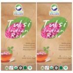 Organic Wellness Tulsi Indian Rose Tea | 25 Tea Bags, Set of 2 - Fast UK Delivery
