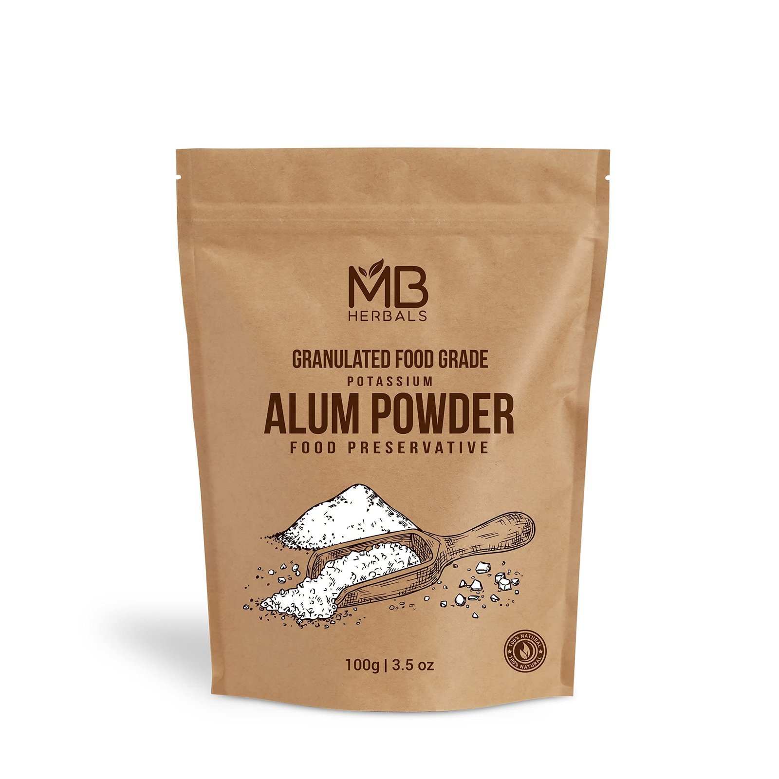 uk71cl0oZi5VL-1.jpg MB Herbals Granulated Food Grade Potassium Alum Powder, Food Preservative, 100g - Fast UK Delivery - Image 1