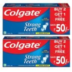 Colgate Strong Teeth Anticavity Toothpaste with Amino Shakti - 500gm (Pack of 2) - Fast UK Delivery