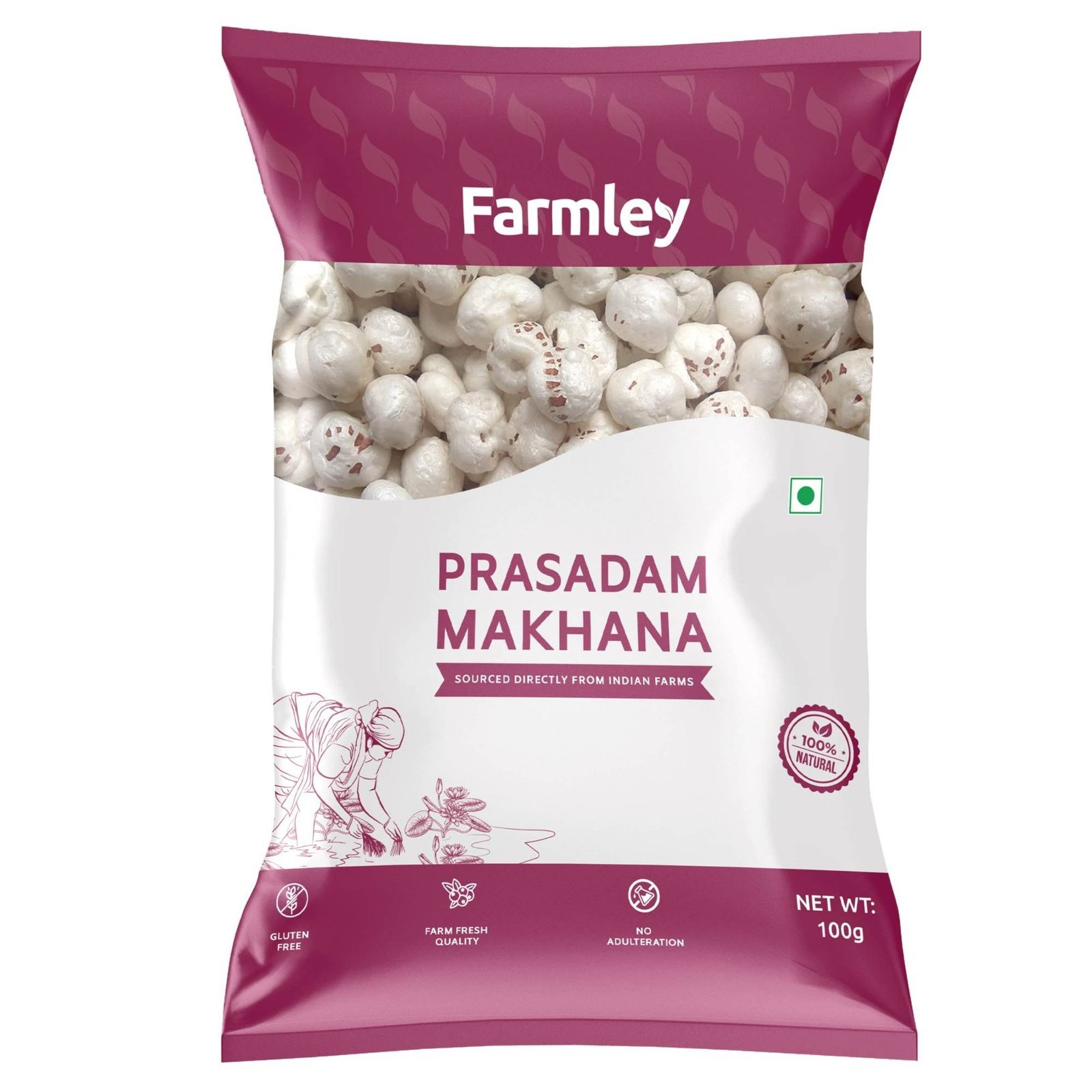 uk71dIQcQxf5L-1-1.jpg Farmley Prasadam Makhana, 100 g, Fit for Fasting | Foxnuts, Lotus Puffs | Rich in Calcium, Maintains Weight, Healthy Snacks - Fast UK Delivery - Image 1