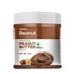 Beanut Chocolate Creamy Peanut Butter 510gm | 19gm Protein | 100% Vegan Peanut Butter, 100% Pure Roasted Peanut | High in Protein Spread, Gluten & Cholesterol Free, Nut Butter - Fast UK Delivery
