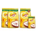 Saffola Oats | Rolled Oats | Delicious Creamy Oats | High Protein & Fibre| 2kg (Pack of 2 x 1kg) & Saffola Oats | Rolled Oats | Delicious Creamy Oats | High Protein & Fibre| 1Kg with 300g Free - Fast UK Delivery