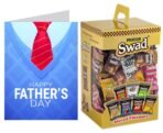 Swad Gift for Happy Fathers Day with Card (Swad Mixed Candy 125 Gift Box & 1 Greeting card) - Fast UK Delivery
