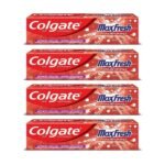 Colgate Maxfresh Spicy Fresh Red Gel Toothpaste, 150g (Pack of 4) - Fast UK Delivery