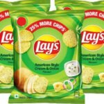Lay's Potato Chips, American Style Cream and Onion Flavour, 28g (Pack of 3) - Fast UK Delivery