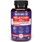 nutrabud Melatonin 10 Mg - 120 Veg Tablets - For Sleep Support,Nerve Relaxation,And Stress Relief - Non-Habit Forming For Men & Women (120 Count (Pack Of 1),Unflavoured),120 Capsule - Fast UK Delivery