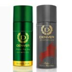 DENVER Hamilton Deo & Rider Deo - 200ML Each (Combo Pack of 2) | Long Lasting Deodorant Body Spray for Men - Fast UK Delivery