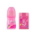EVA Cyndicate Female Shine Underarm Deo Rollon | Bright Underarms 50Ml & Purse Perfume Charm | Floral 18 Ml Combo Pack - Fast UK Delivery
