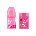 EVA Cyndicate Female Shine Underarm Deo Rollon | Bright Underarms 50Ml & Purse Perfume Charm | Floral 18 Ml Combo Pack - Fast UK Delivery
