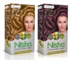 Nisha Cream Hair Color Rich Bright Long Lasting Hair Colouring For Ultra Soft Deep Shine 100% Grey Coverage Conditioning With Natural Herbs Honey Blonde and Wine Burgundy (Pack of 2) - Fast UK Delivery