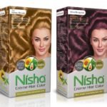 Nisha Cream Hair Color Rich Bright Long Lasting Hair Colouring For Ultra Soft Deep Shine 100% Grey Coverage Conditioning With Natural Herbs Honey Blonde and Wine Burgundy (Pack of 2) - Fast UK Delivery