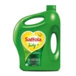Saffola Tasty + Refined Cooking oil | Blended Rice bran & Corn oil | 50% More Oryzanol | 5 Litre jar - Fast UK Delivery