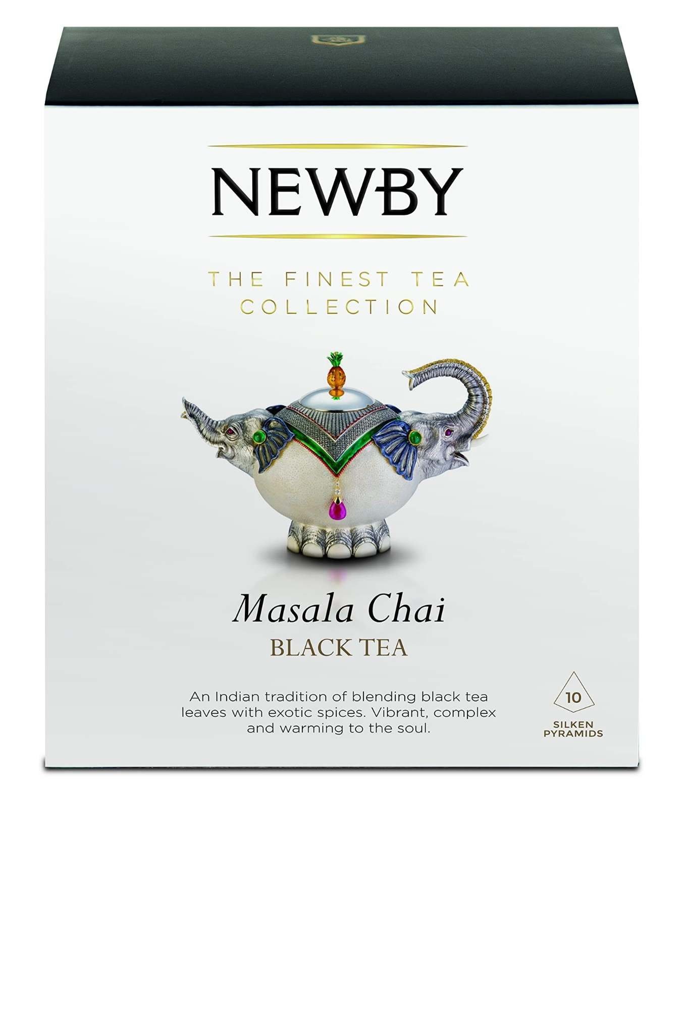 uk71gTt4GaThL-1.jpg Newby Masala Chai Silken Pyramids | Concoction of Black Pepper, Clove, Ginger and Cinnamon | 10 Tea Bags, 25g - Fast UK Delivery - Image 1