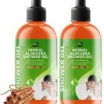 Parle Ropvatika 1 Liter Herbal Sandalwood Aloevera Bodywash Shower Gel (Sandalwood 500ml Pack 2) - Fast UK Delivery