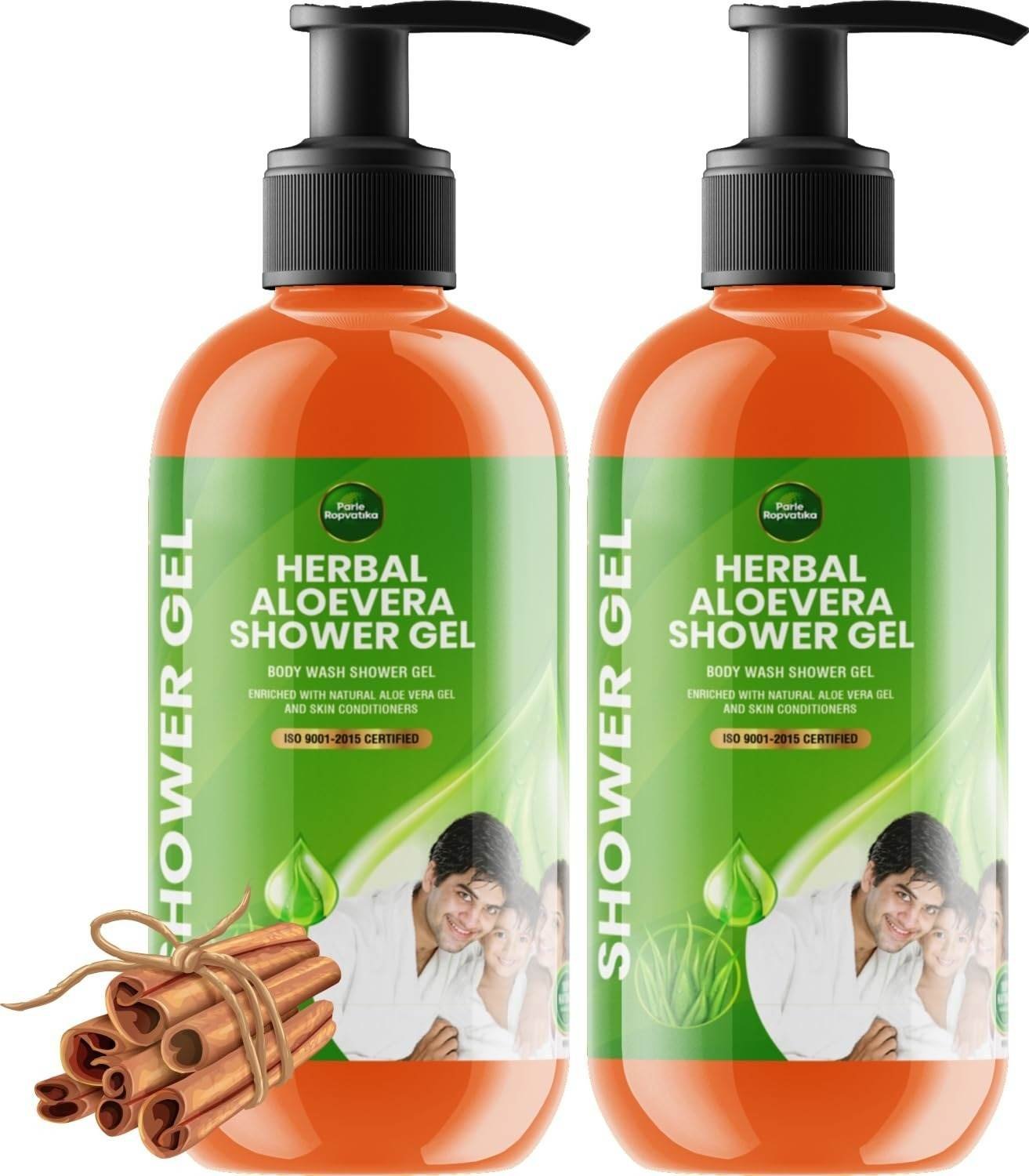 uk71gcj0IDWsL-1-1.jpg Parle Ropvatika 1 Liter Herbal Sandalwood Aloevera Bodywash Shower Gel (Sandalwood 500ml Pack 2) - Fast UK Delivery - Image 1