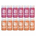 Coolberg Non Alcoholic Beer Assorted Flavors 300ml CANs - Pack of 12 (300ml x 12) Peach & Cranberry - Fast UK Delivery