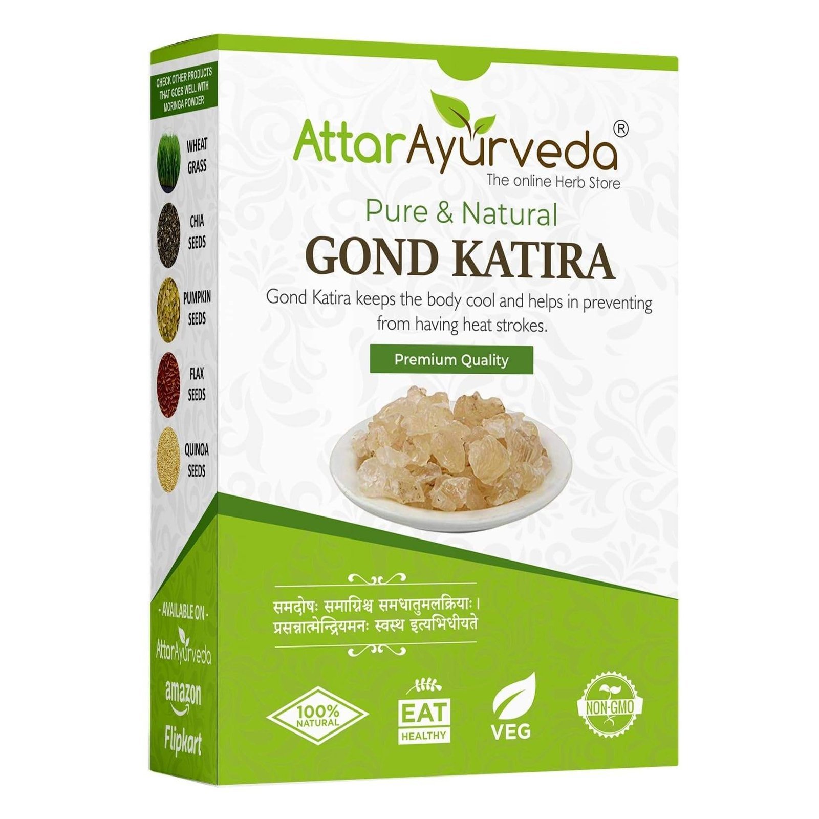 uk71grikk280L-1-1.jpg Attar Ayurveda Gond Katira Pure (Edible Gum) - 200 grams | Tragacanth Gum | High Cooling Properties Herbal Food | Super Food | - Fast UK Delivery - Image 1