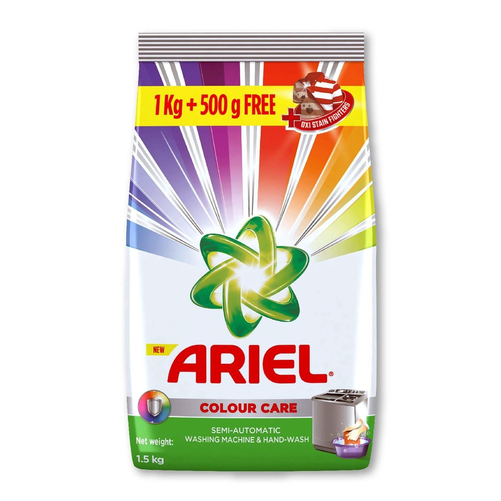 uk71gubevs8WL-1-1.jpg Ariel Colour Detergent Washing Powder - 1 kg with Free Detergent Washing Powder - 500 g - Fast UK Delivery - Image 1