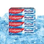 Colgate MaxFresh Toothpaste, Blue Gel Paste with Menthol for Super Fresh Breath, 600g, 150g X 4 (Peppermint Ice, Combo Pack) - Fast UK Delivery