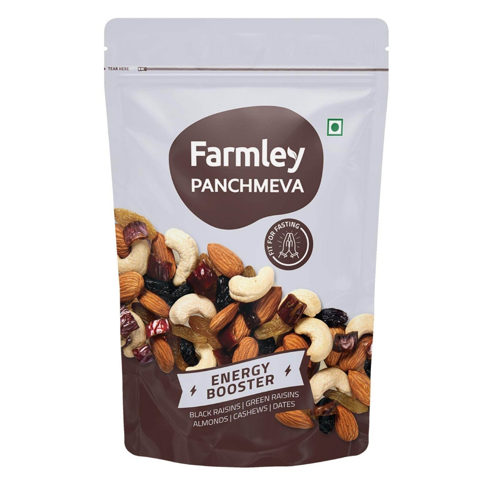 uk71hMHoFwo9L-1-1.jpg Farmley Panchmeva Dry Fruits Mix, 160g, I Fit for Fasting | Healthy Snacks Mixed Nuts Cotain Almonds, Cashews, Dates, Black Raisin, Green Raisin - Fast UK Delivery - Image 1