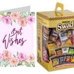 Swad Best Wishes Gift with Card (Swad Mixed Candy 125 Gift Box & 1 Greeting card) - Fast UK Delivery