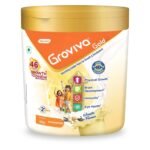 Groviva Gold Milk Protein Powder for Kids | 2-6 Years | 200g Vanilla Jar| 46 Nutrients | Growth & Digestive Nutrients | Supports Physical Growth, Brain Development, Immunity & Eye Health - Fast UK Delivery