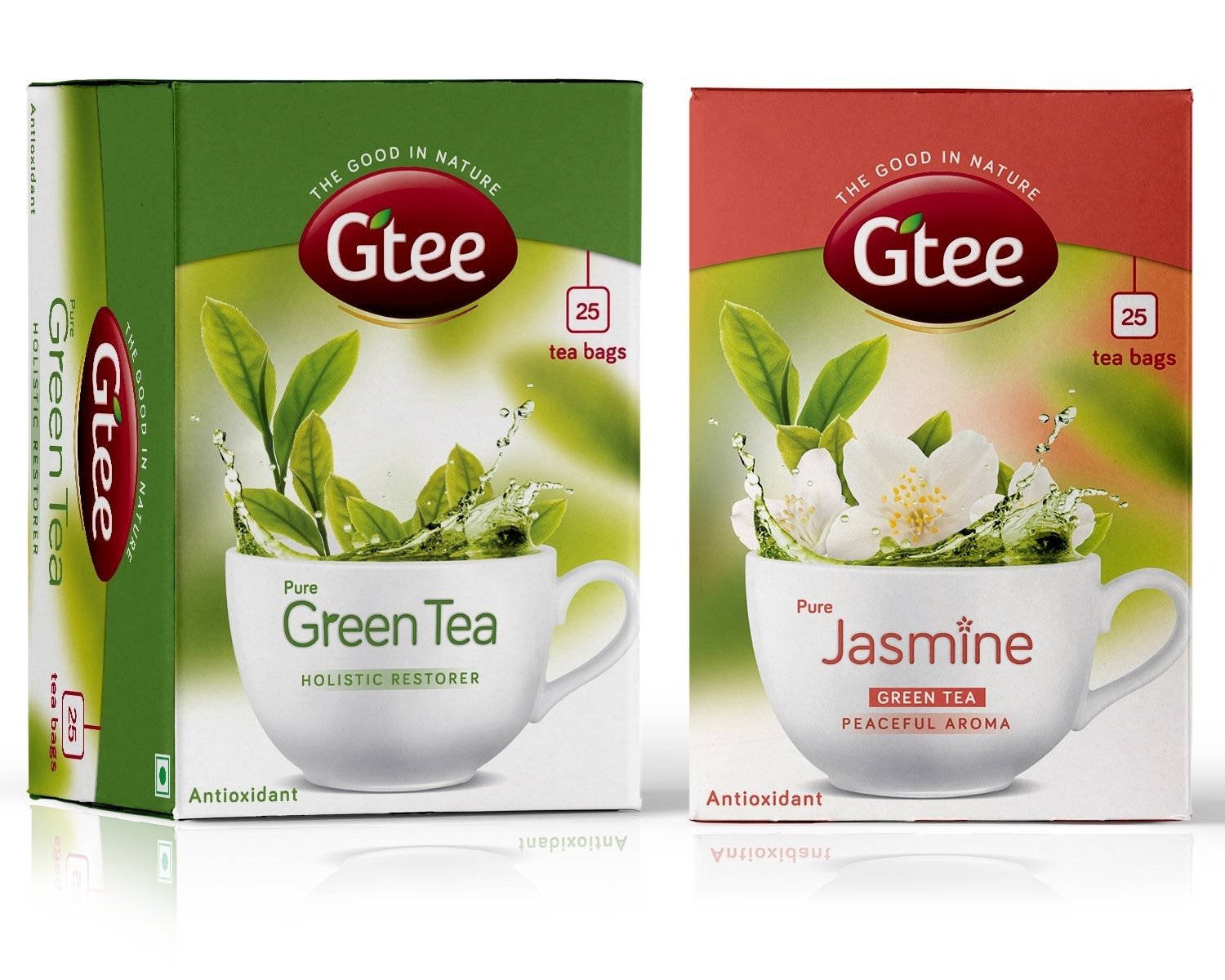 uk71hkTDQMJnL-1.jpg GTEE Green Tea Bags - Regular & Green Tea Bags - Jasmine, 25 Tea Bags (Pack of 2) - Fast UK Delivery - Image 1