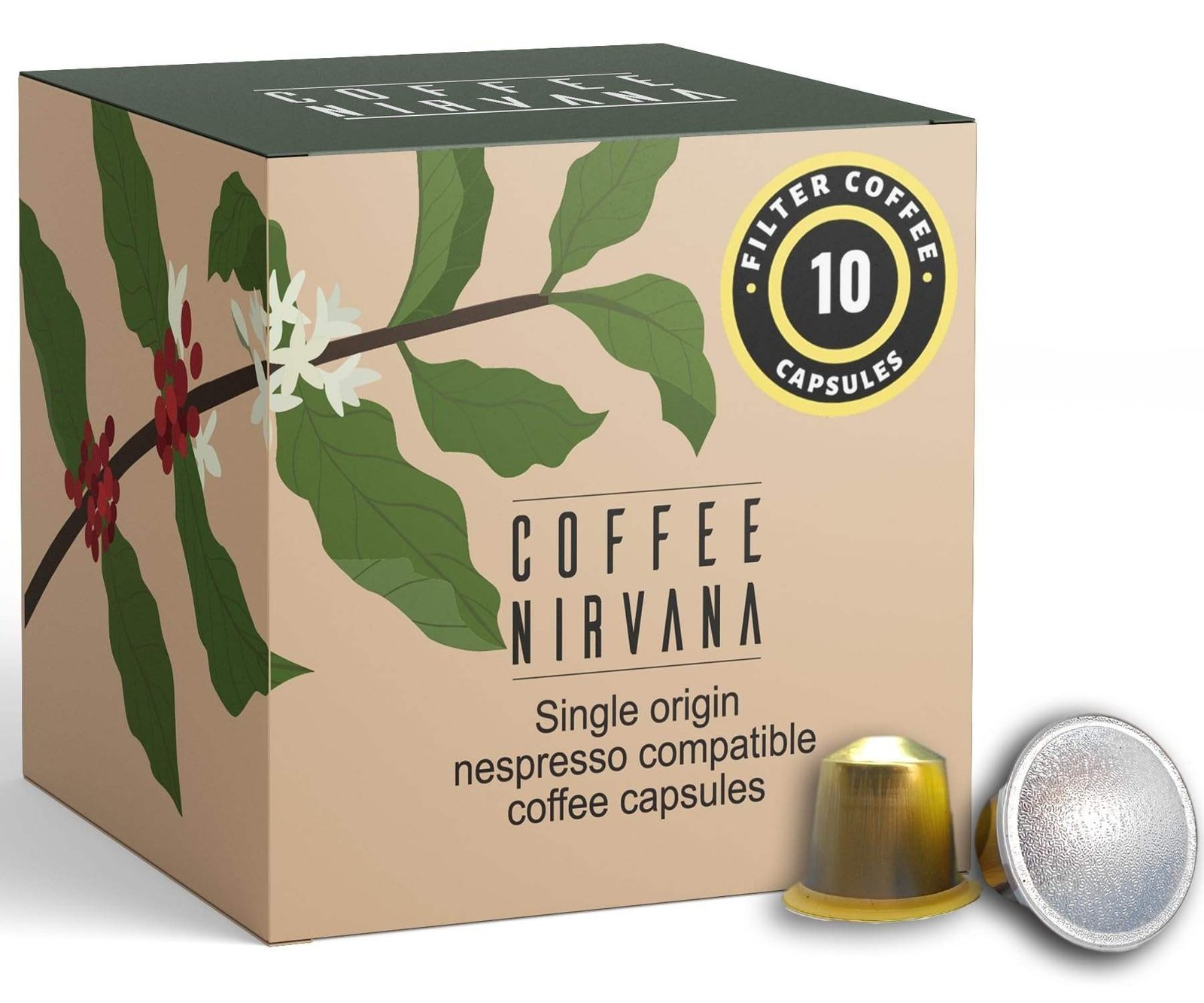 uk71iHib4LDEL-1-1.jpg Coffee Nirvana, South Indian Filter Coffee, Box of 10, Nespresso Compatible Aluminum Capsules - Fast UK Delivery - Image 1