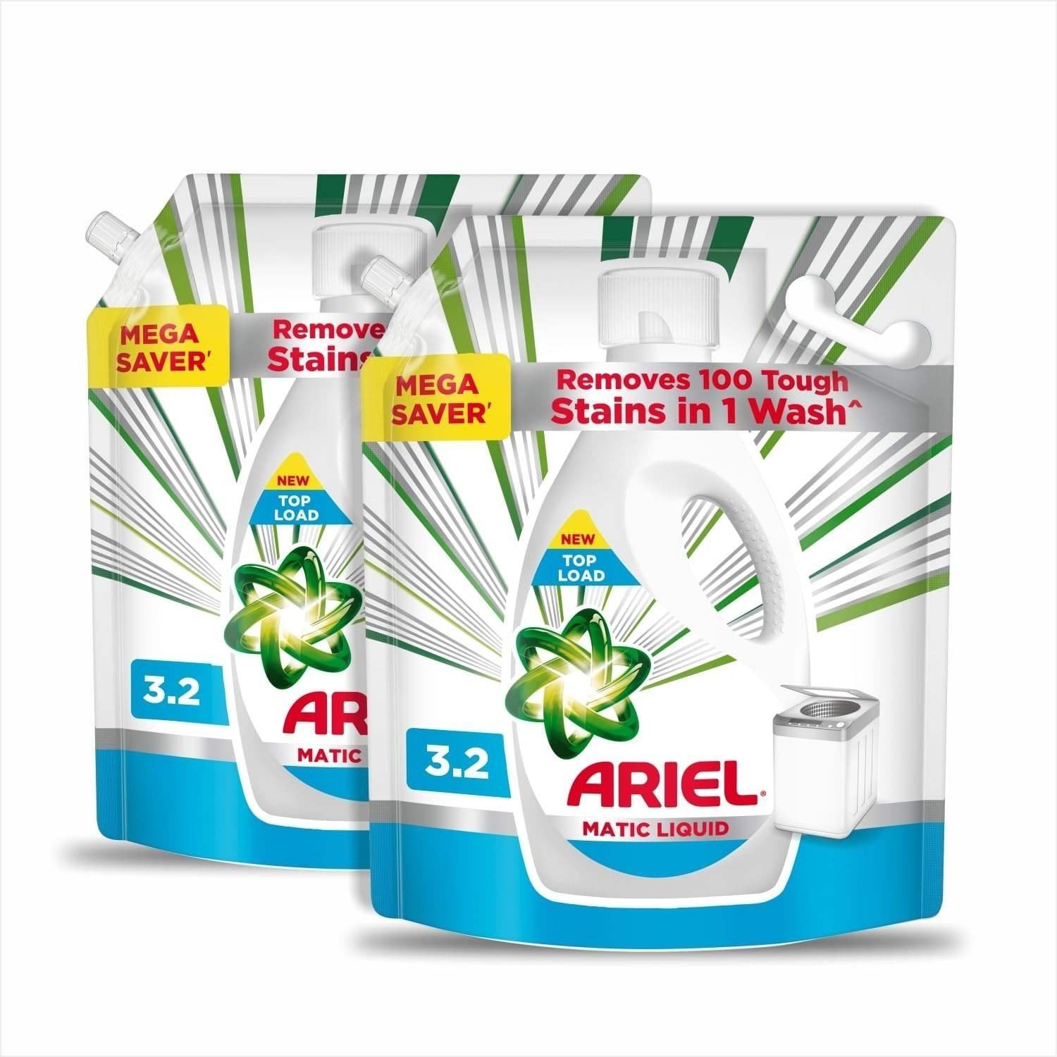 uk71ioR8Cd7-L-1-1.jpg Ariel Top Load Matic Liquid Detergent 3.2 Ltr (Pack of 2) - Fast UK Delivery - Image 1