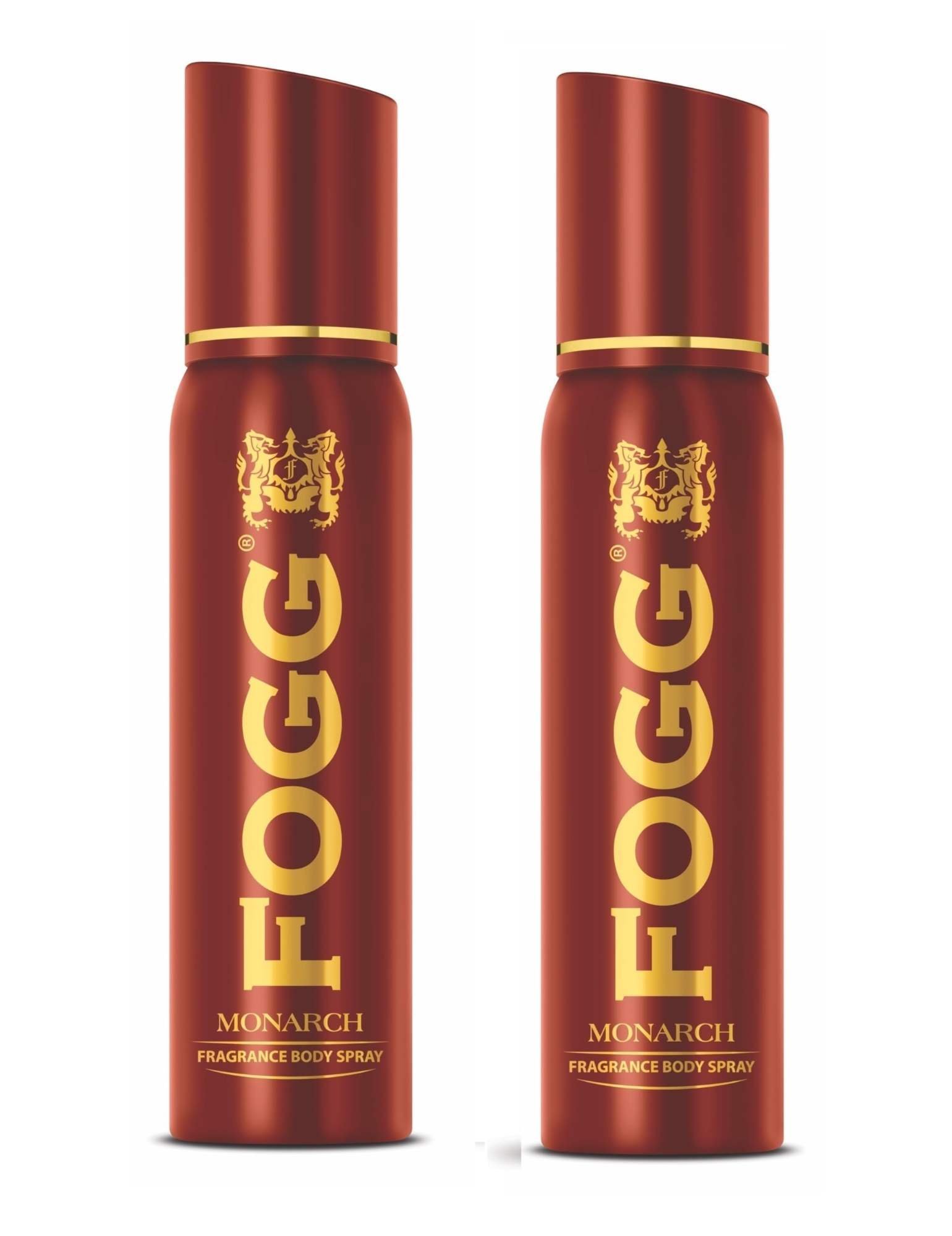uk71j0PxkiEL-1.jpg FOGG Male Monarch Premium No Gas Long-LastingFresh Liquid Fragrance Body Spray -120Ml Each (Pack 2), 240 Milliliters - Fast UK Delivery - Image 1