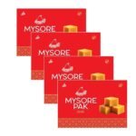 Bambino Ghee Mysore Pak Each 200 Gms X Pack of 4 (800Gms) - Fast UK Delivery