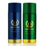 DENVER Hamilton & Pride Deo - 200ML Each (Combo Pack of 2) | Long Lasting Body Spray for Men - Fast UK Delivery