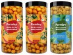 Farmley Peri Peri Roasted & Flavored Makhana Jar 180 g (Pack of 2, Each 90 g) & Farmley Roasted & Flavoured Minty Pudina Healthy Makhana Snacks 90 gm - Fast UK Delivery