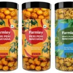 Farmley Peri Peri Roasted & Flavored Makhana Jar 180 g (Pack of 2, Each 90 g) & Farmley Roasted & Flavoured Minty Pudina Healthy Makhana Snacks 90 gm - Fast UK Delivery