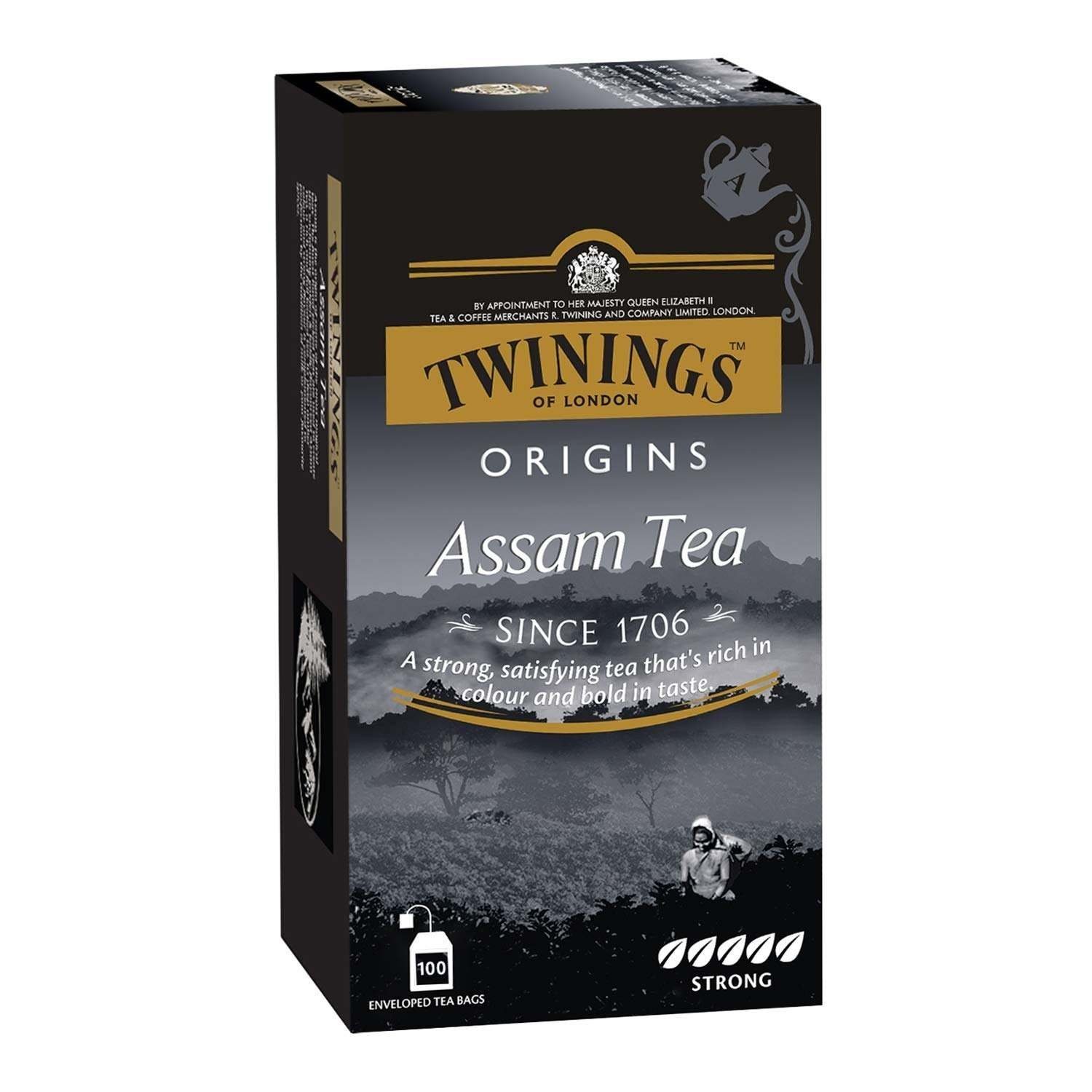 uk71jxfRLMwbL-1.jpg Twinings Assam Tea, 100 Teabags, Premium Black Tea, Twinings Origins, Strong, Full-bodied and Robust Flavour - Fast UK Delivery - Image 1
