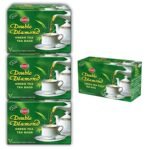 DUNCANS FINEST HAND - PICKED LEAF TEA Double Diamond 100% Natural & Pure Green Tea + Tulsi Green Tea Combo Pack Of 4 (3+1 Free) - Bags, 0.34 Kg - Fast UK Delivery