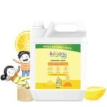 Koparo Organic Dishwash Liquid | 5 Litres | Orange & Sweet Lime Fragrance | Natural, Plant Based & Eco-Friendly | Removes Tough Grease, Soft on Hands | Baby & Pet Safe - Fast UK Delivery