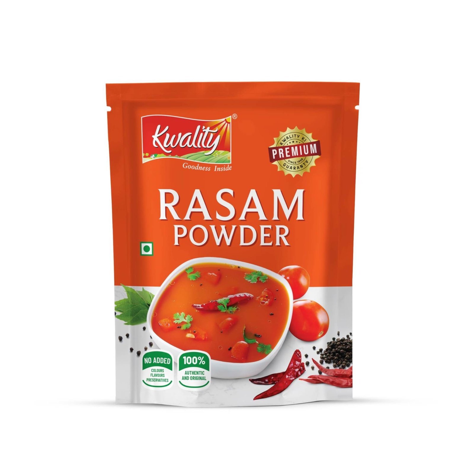 uk71kcFxEU5sL-1-1.jpg Kwality Rasam Powder 100g - Authentic South Indian Spice Mix for Flavorful Rasam, Rich Aroma, and Perfectly Balanced Taste (Pack of 1) - Fast UK Delivery - Image 1